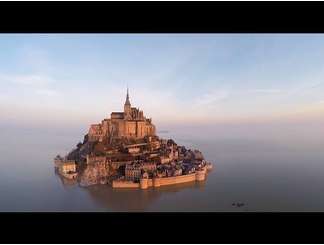 Grandes Marées : le Mont-Saint-Michel redevient une île